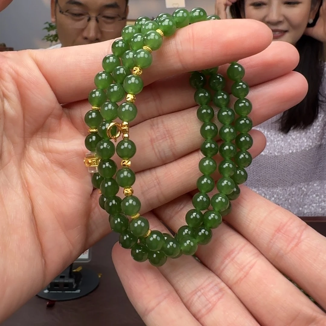 和田玉银S925镶嵌颈饰926少奶奶卡6左右
