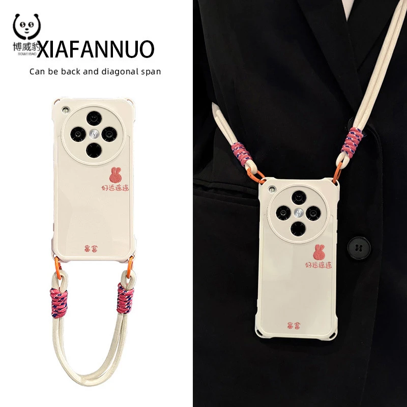 适用OPPOfindx8手机壳新款findx8pro斜挎挂绳女款简约可爱ins全包