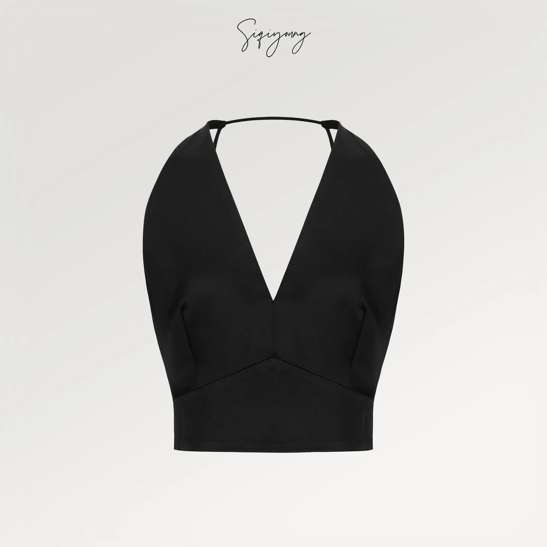 SIQIYOUNG【Maggie精选】挂脖设计上衣
