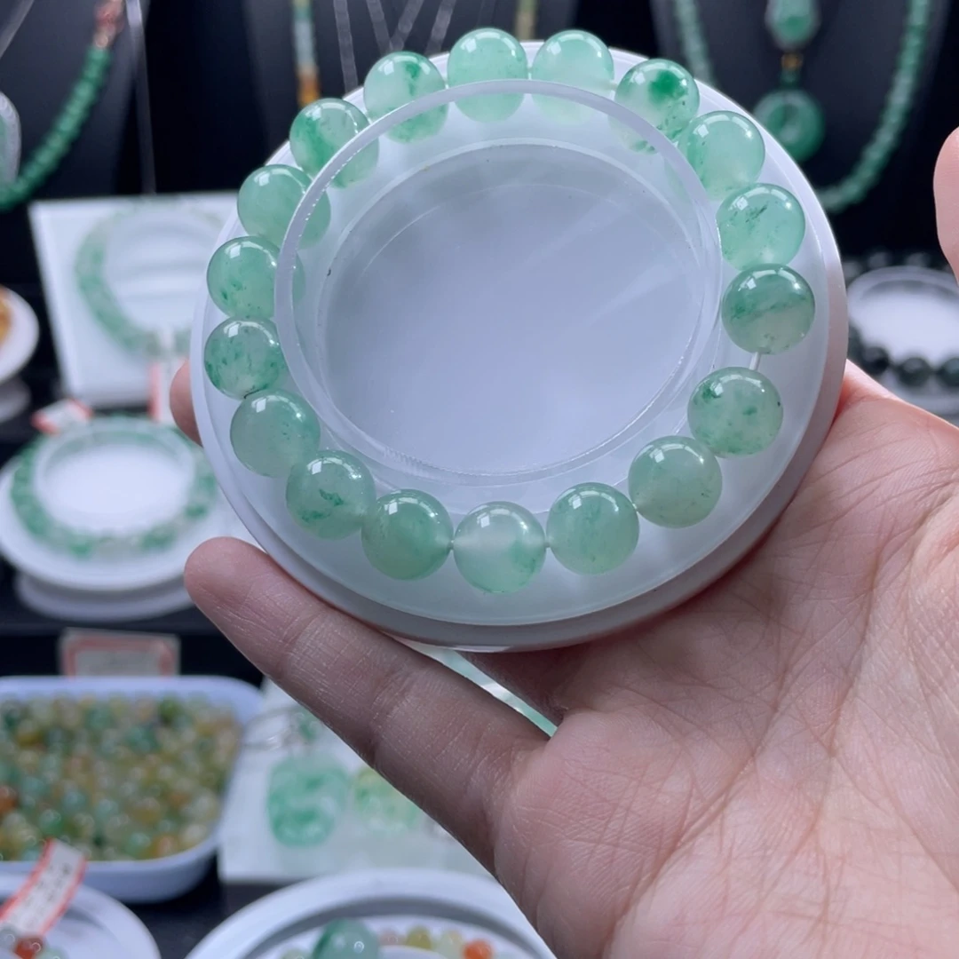 石英质玉（非洲翠）未镶嵌手串