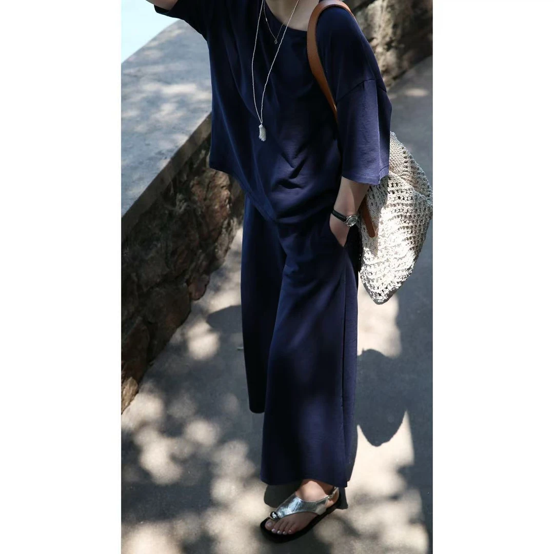 “追逐品质” 松弛感满分套装 简单随意好穿 遛弯套装  W-048