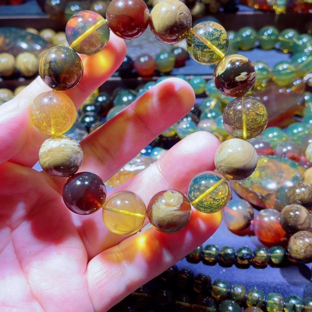 未镶嵌项链琥珀天然