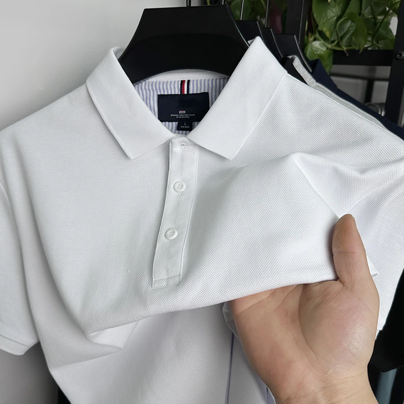 BOY NORMAN100%纯棉短袖polo衫夏季轻奢男士休闲翻领T恤商务百搭