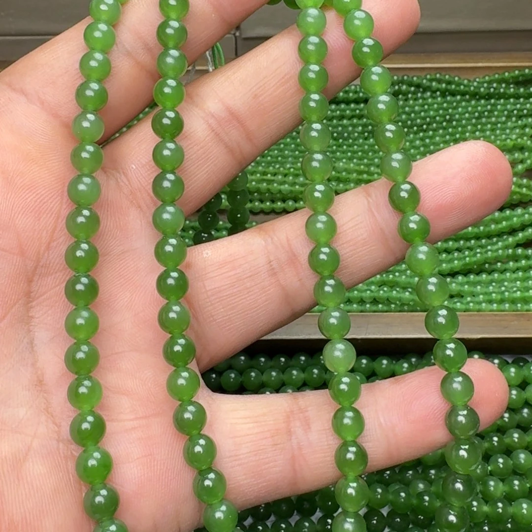 和田玉未镶嵌颈饰碧玉冰阳绿卡6