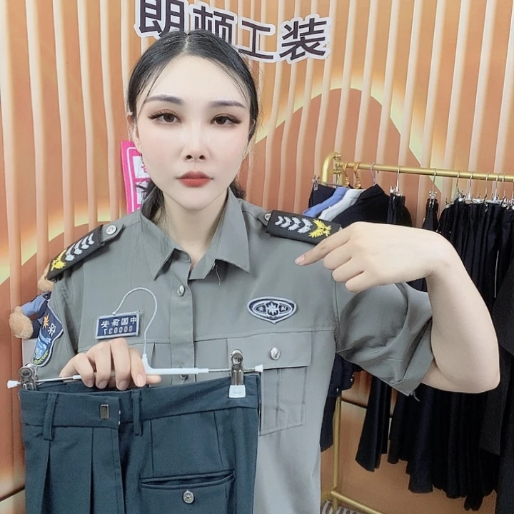 秀*灰色冰丝速干短袖➕墨绿色无弹夏裤185码一套