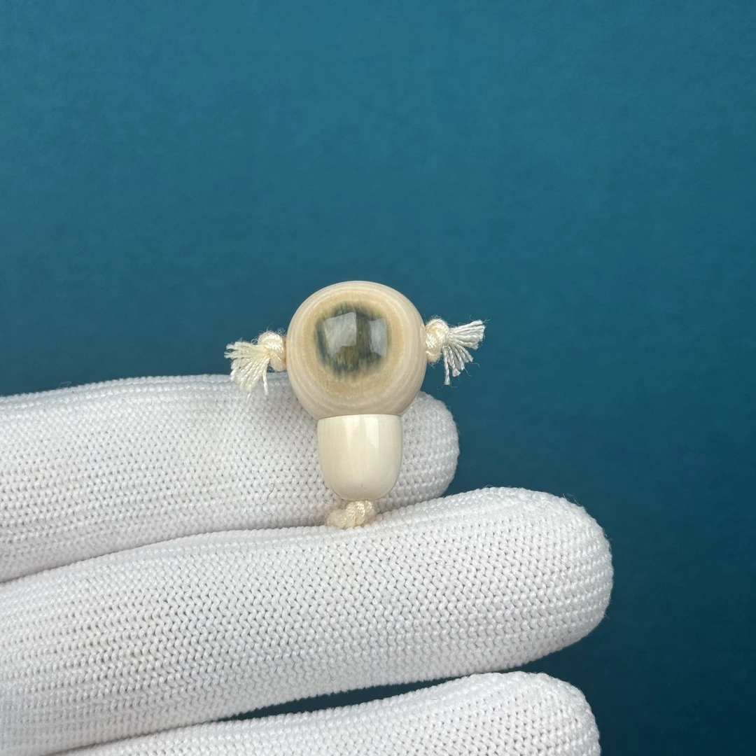 D42-67天然猛犸牙 蓝眼睛三通14.8*24.3mm支持复检假一罚十