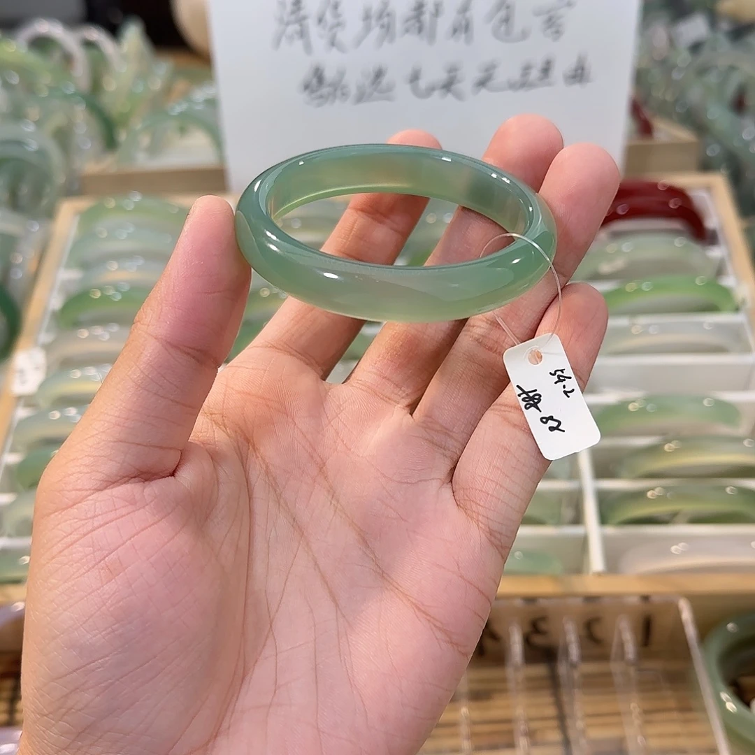 玛瑙/玉髓未镶嵌手镯圈口54.2
