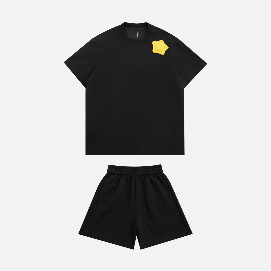 GGAHOLIDAY美式街头潮流宽松休闲百搭显瘦短袖短裤套装153107/8