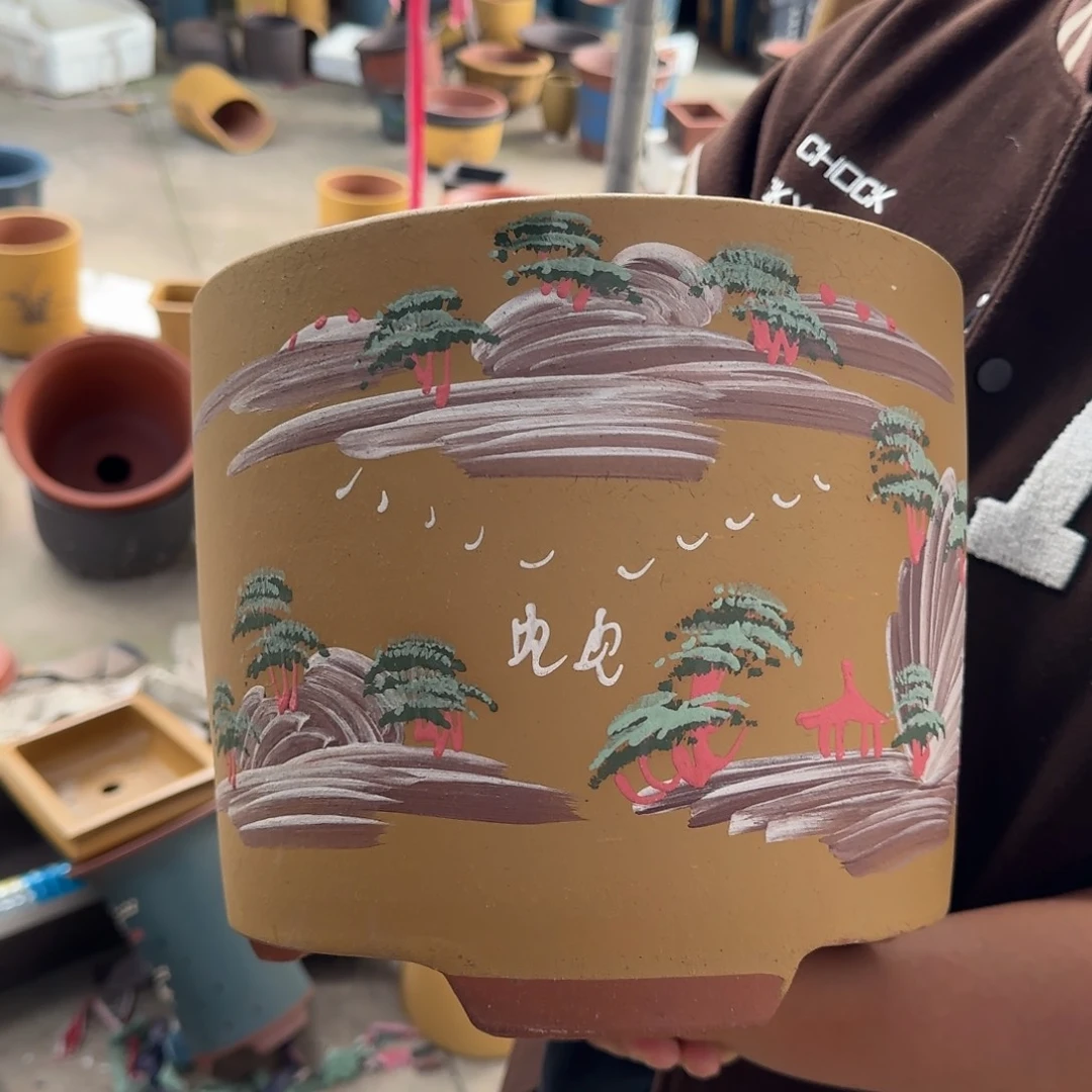 紫砂花盆口径24.20口径