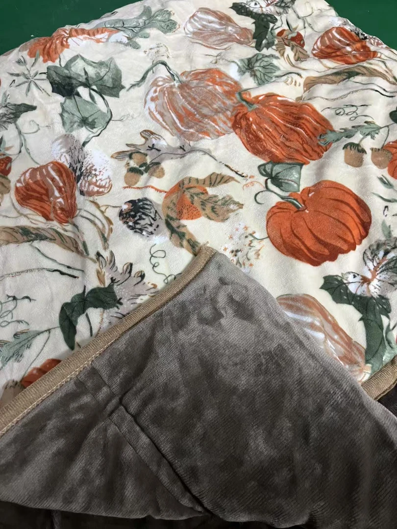 【设计师款】BZ-2024876卡其南瓜盖被230*200