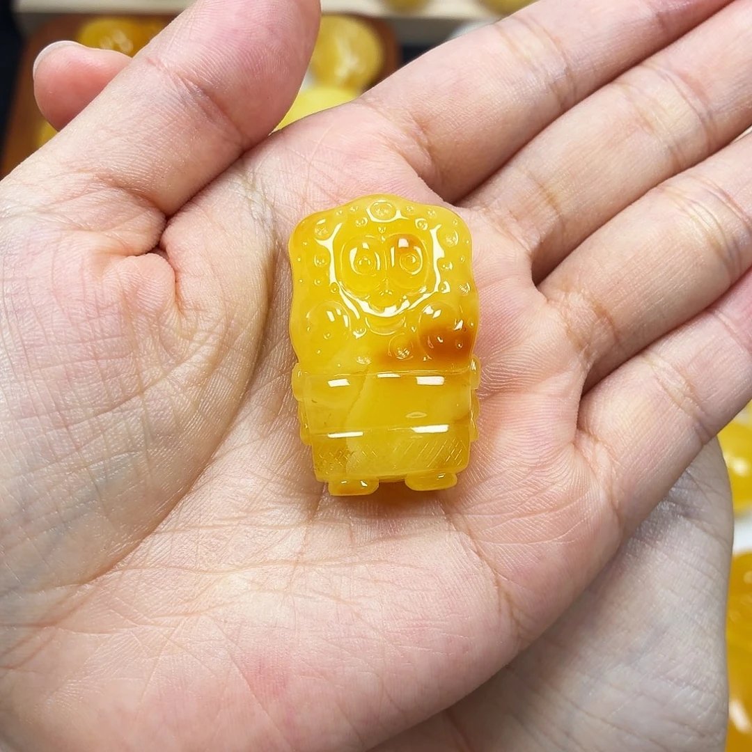 未镶嵌颈饰蜜蜡焦皮海绵宝宝