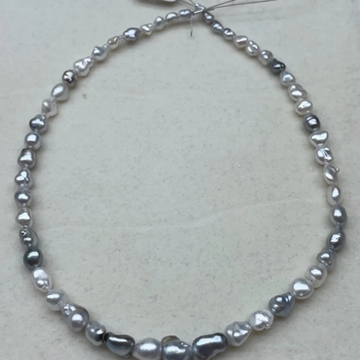 项链未镶嵌海水珍珠熊猫混彩18.8克