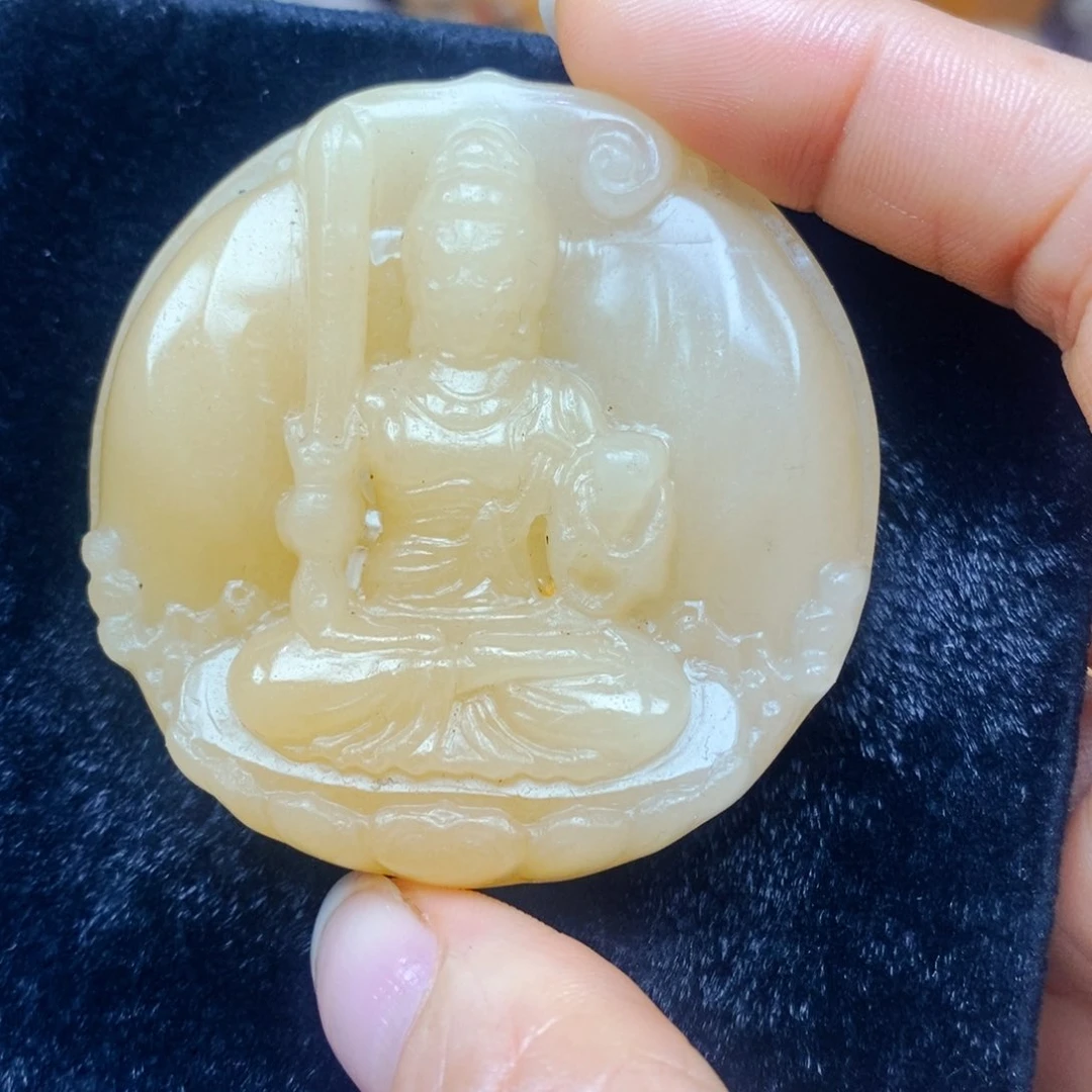 未镶嵌石英质玉（黄龙玉）吊坠(不含链)