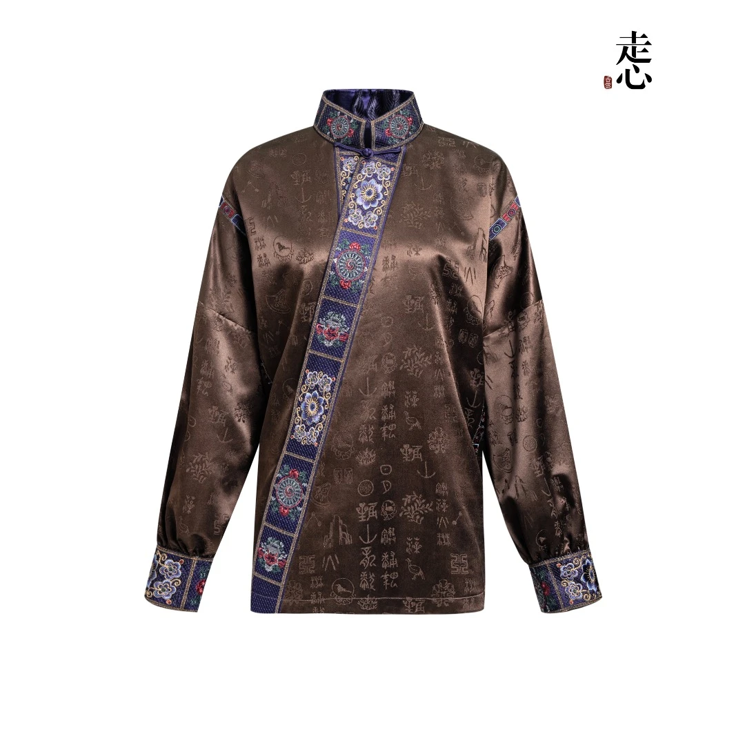 【走心非遗】凤凰宝相 外套25ZWT5868复古女士立领原创气质