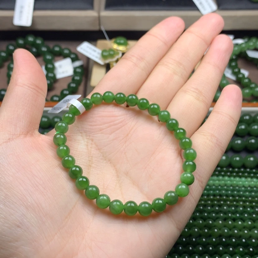 【闪购商品】和田玉（碧玉）手串未镶嵌6mm 
