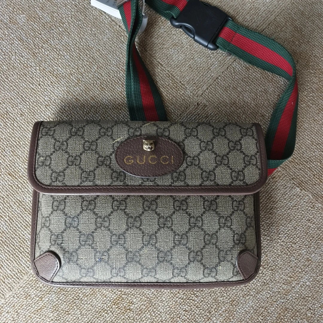 95新 GUCCI/古驰 哈蜜精选/单肩包/虎头/30057