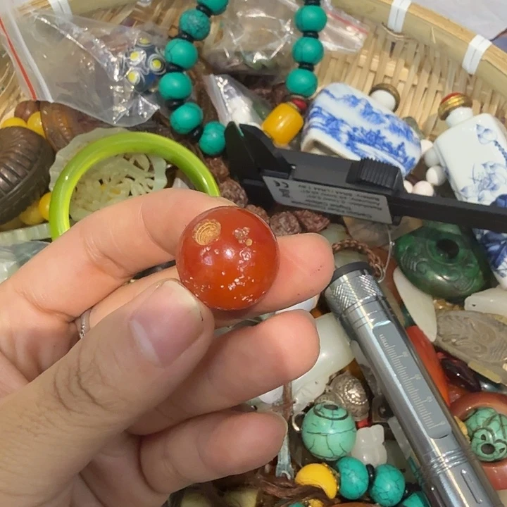 半***雨玛瑙/玉髓合金颈饰