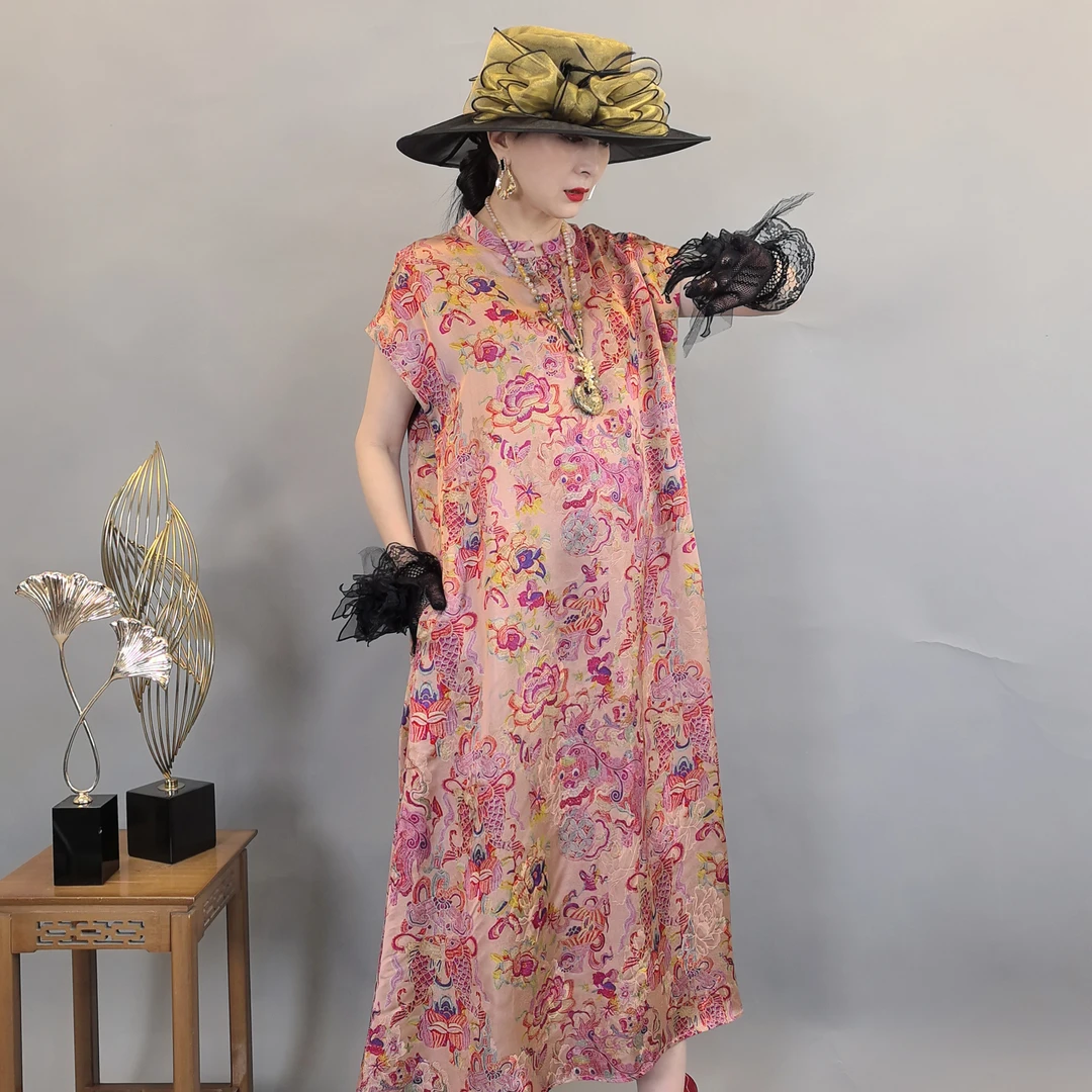 870-5国潮风高端中国风显瘦时尚高贵上档次夏季连衣裙