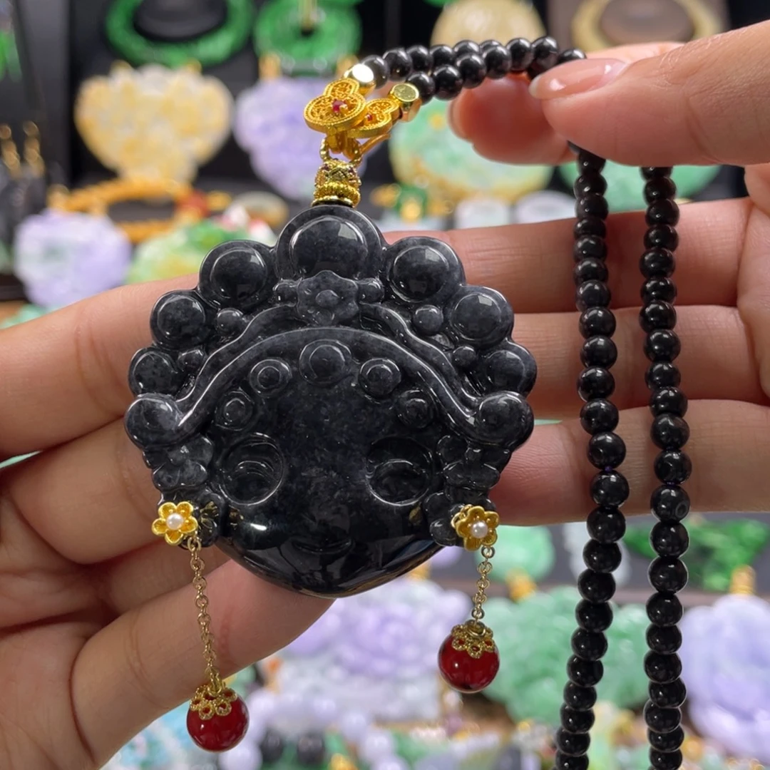 翡翠未镶嵌颈饰代编织