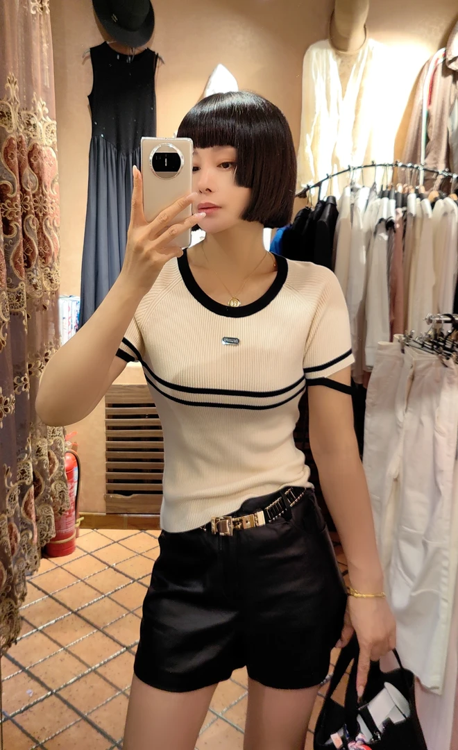 美式复古撞色设计大衫时尚休闲
