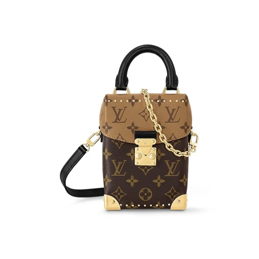 99新 LouisVuitton/路易威登 lv camera BOX 老花拼色盒子包闲置