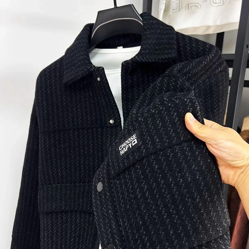 【2193】设计师款冬季男士外套百搭不起球毛呢爆款男士冬装外套