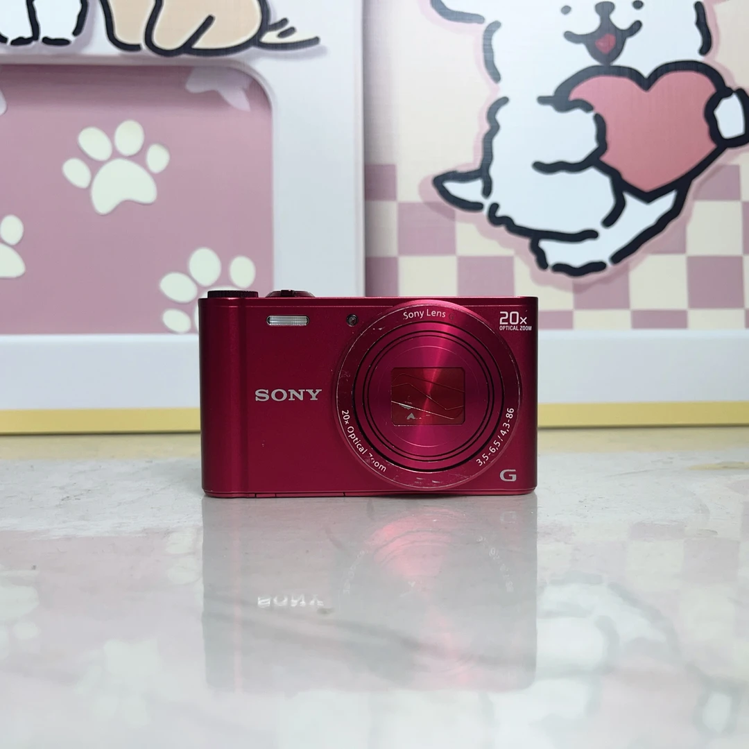 9新 Sony/索尼 wx300 复古1820w像素20倍长焦带wificcd数码相机