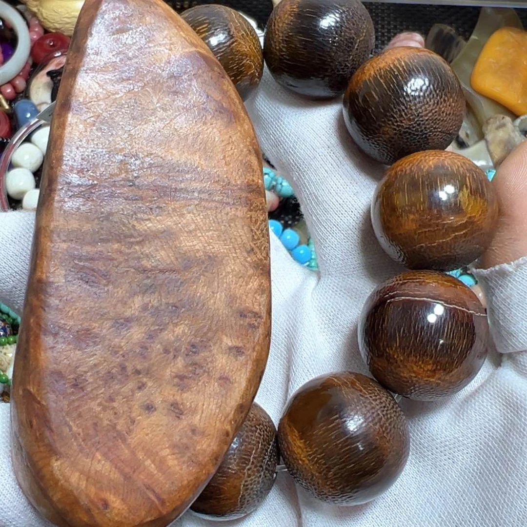 非洲檀香无事牌25单圈手串