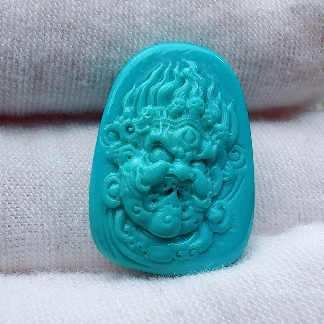 绿松石未镶嵌珠宝奇石玉化大黑天