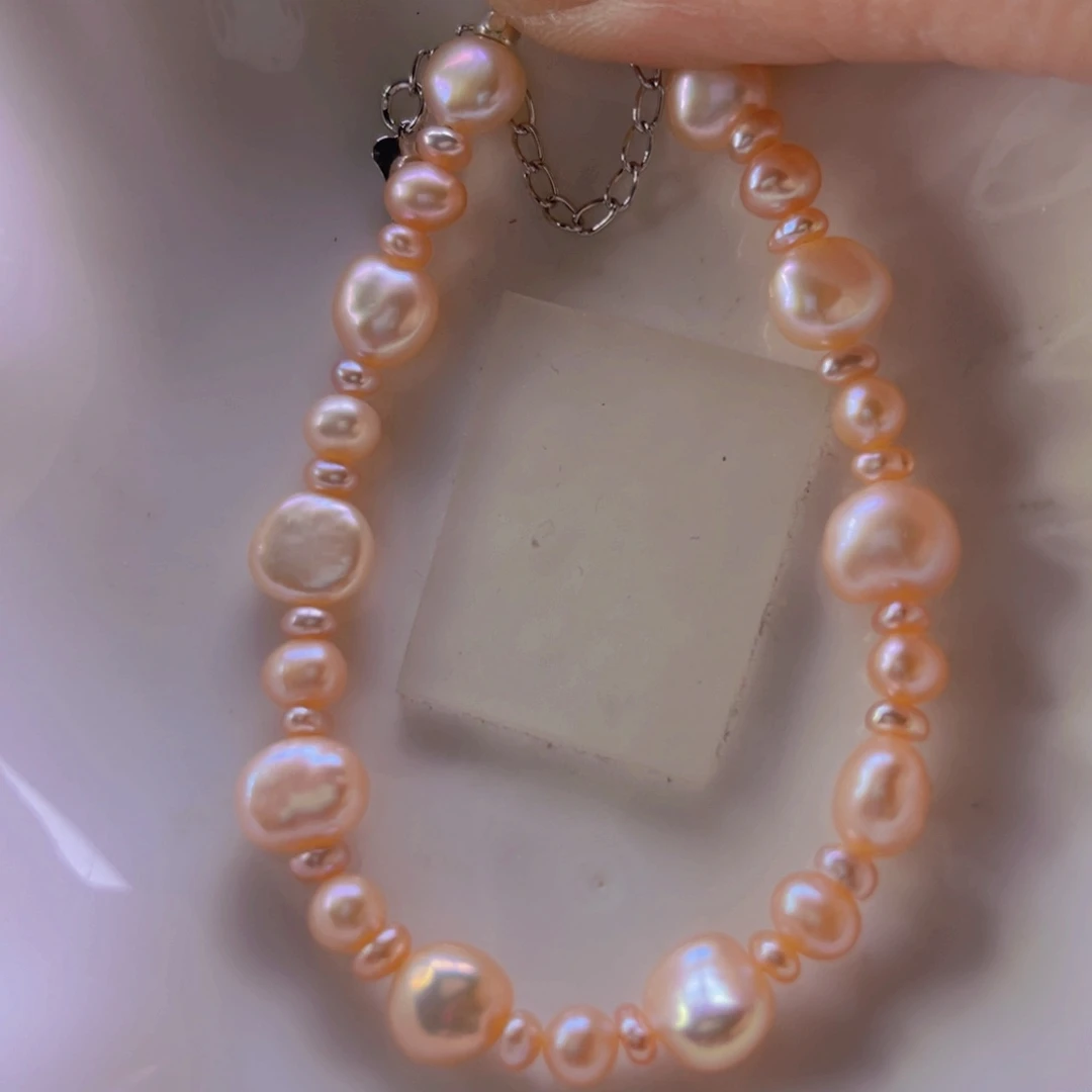 淡水珍珠手绳合金