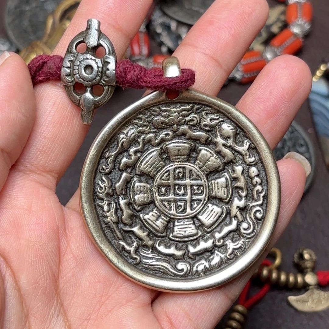 铜星月菩提吊坠项链