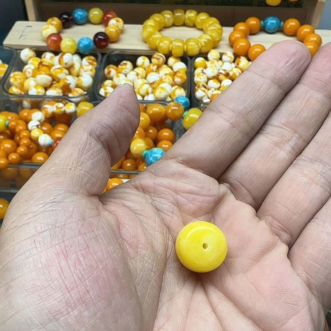 竹***心无非金属鸡油黄色墩子一个