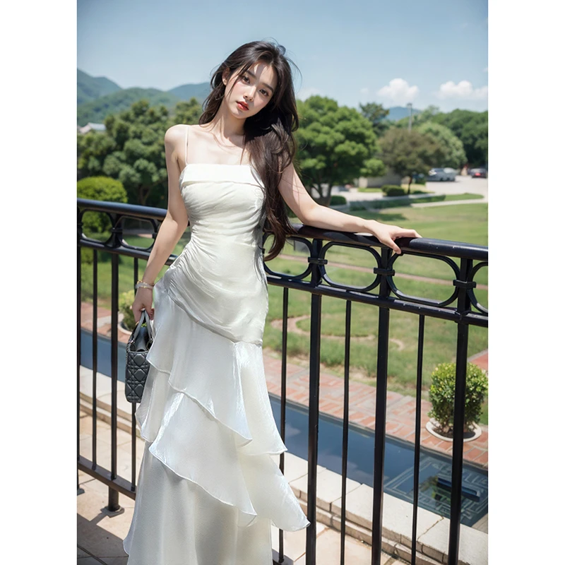 【鸢尾茉莉】小众轻奢高端吊带连衣裙成人礼鱼尾洋气生日礼服