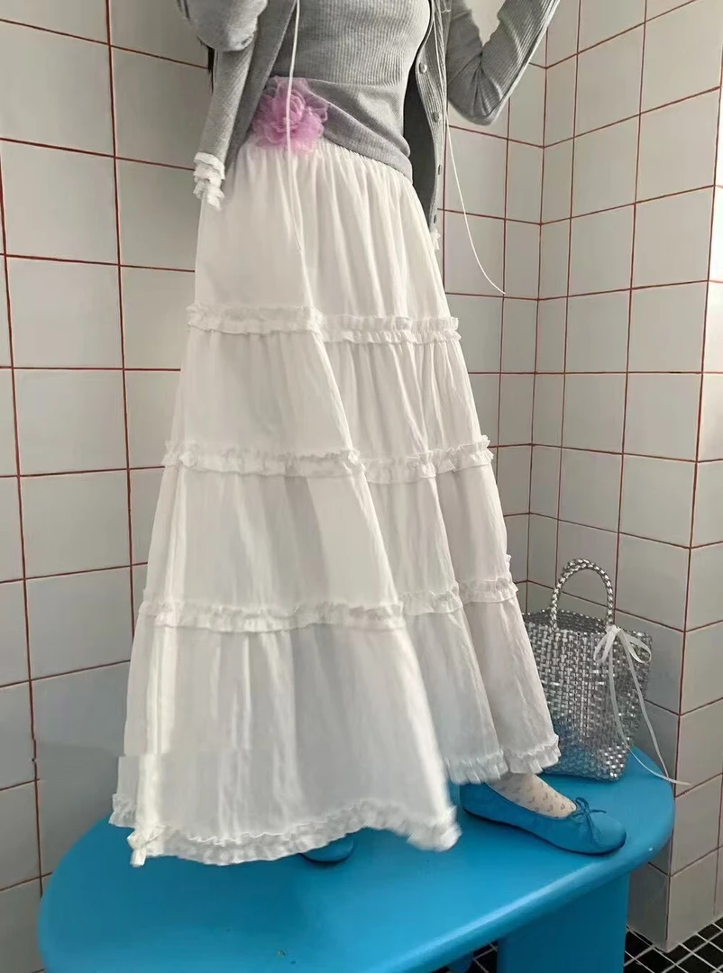 松紧腰少女蛋糕裙