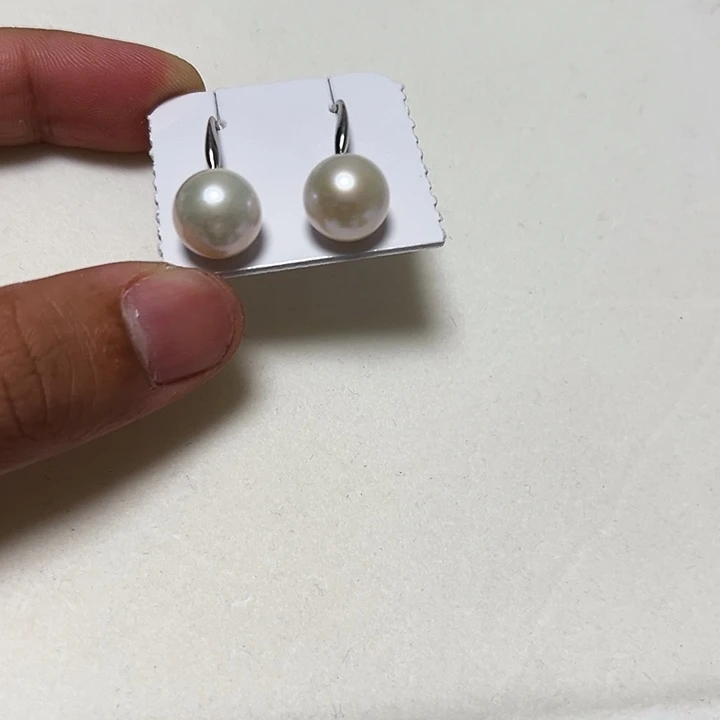 银S925镶嵌耳饰淡水珍珠