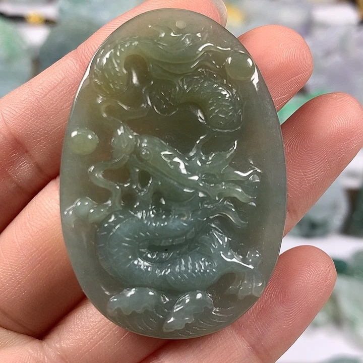 翡翠未镶嵌颈饰龙行天下福利