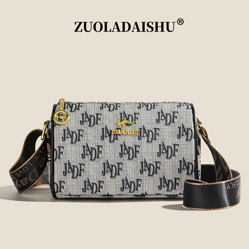 新款时尚潮流经典女士单肩斜挎包枕头包68815黑色