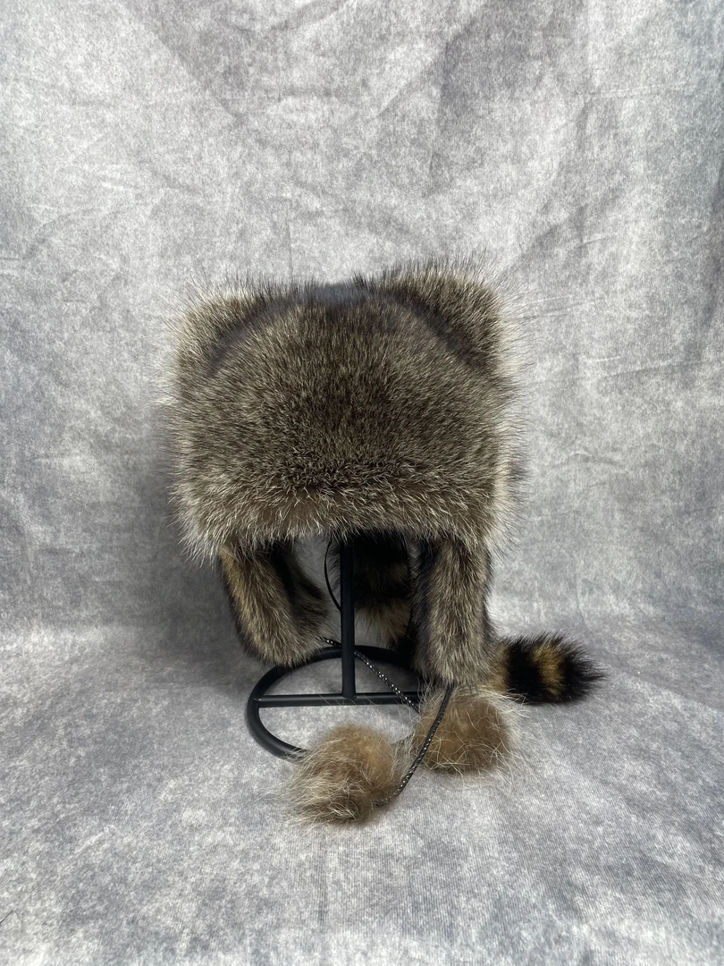 无檐圆小浣熊帽子包头帽儿童亲子冬季帽子秋冬