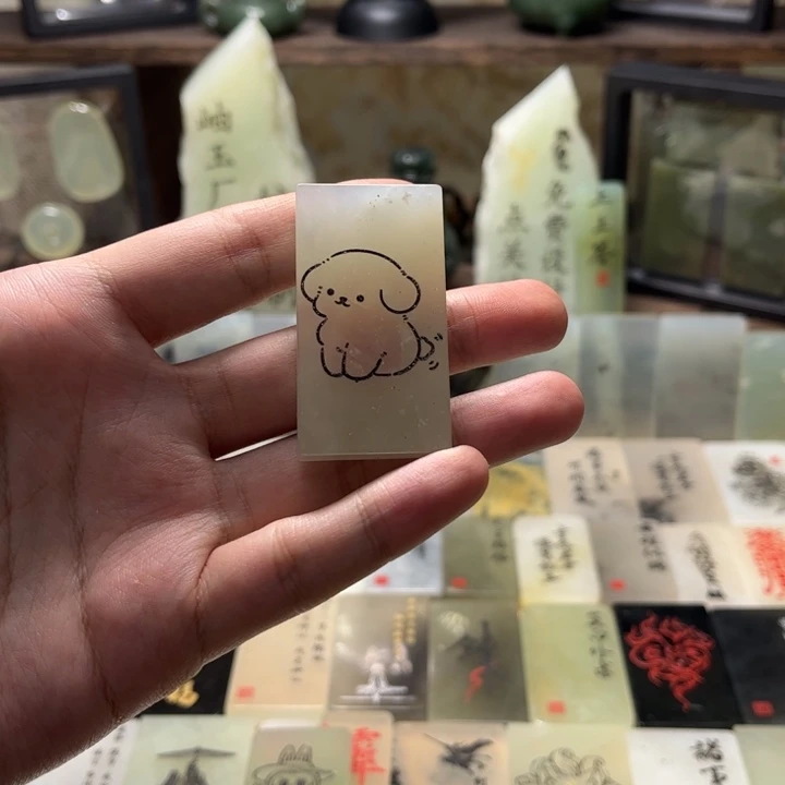 蛇纹石玉合金颈饰