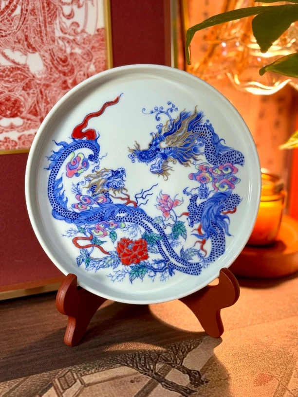 景德镇手工干泡手绘斗彩壶承陶瓷茶具龙纹纯手工全手工