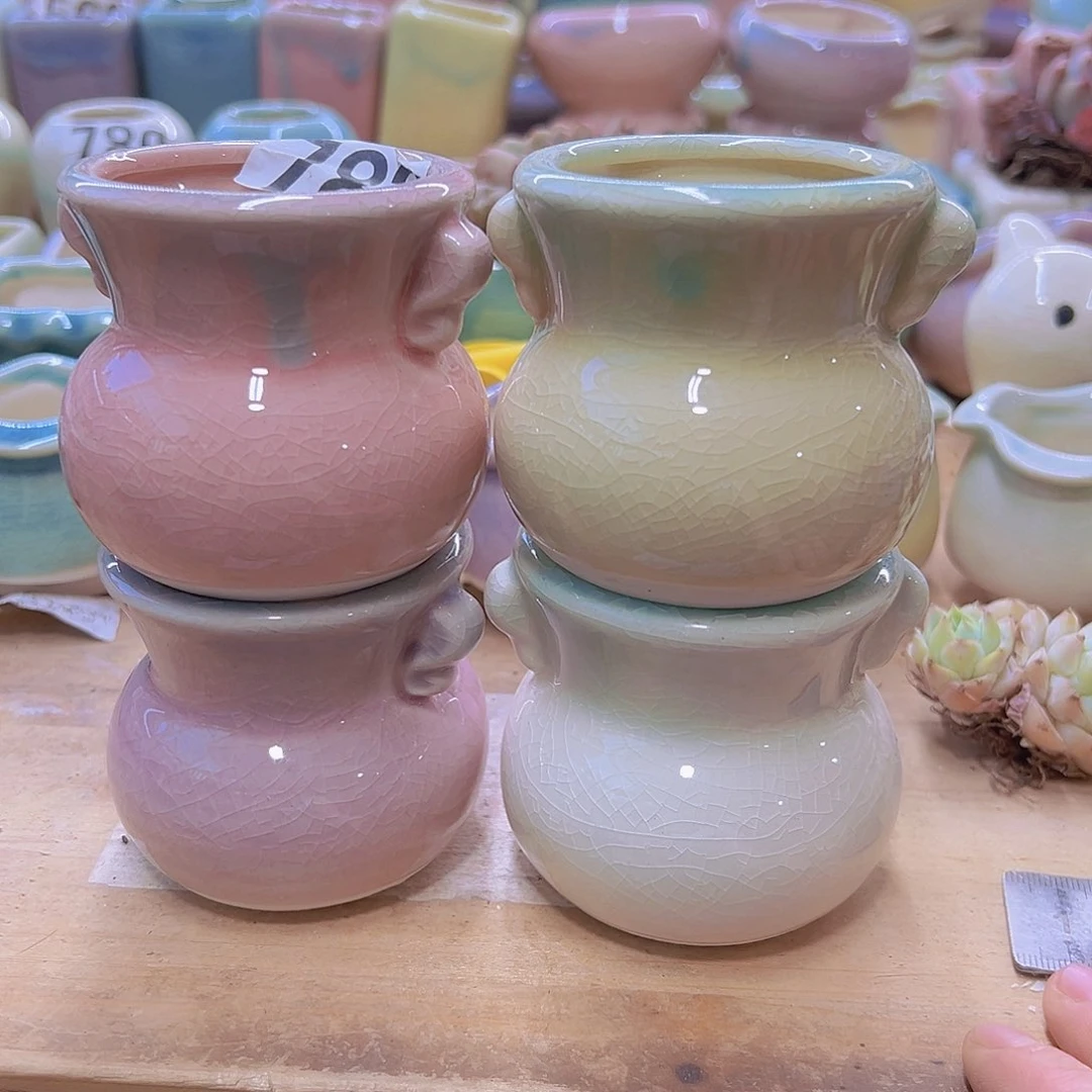 陶瓷花盆当场满12包邮