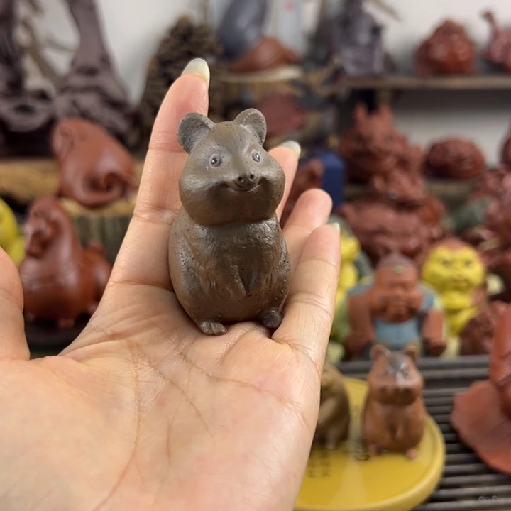 紫砂茶宠紫砂绅士鼠