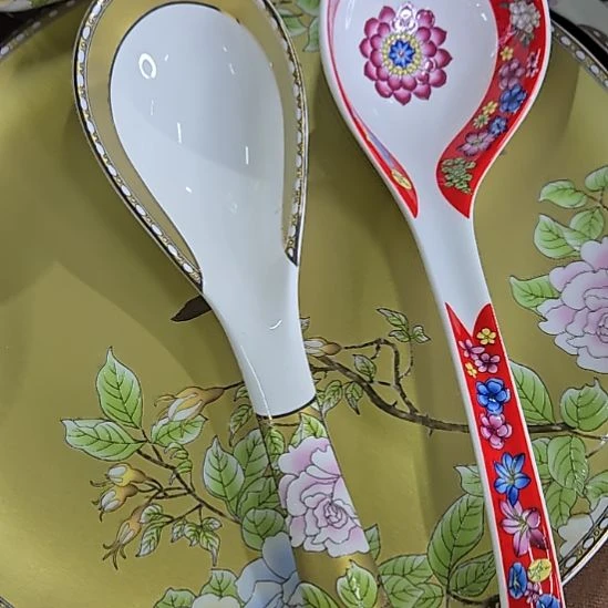 瓷片微瑕琴瑟和鸣大汤勺2个6666666