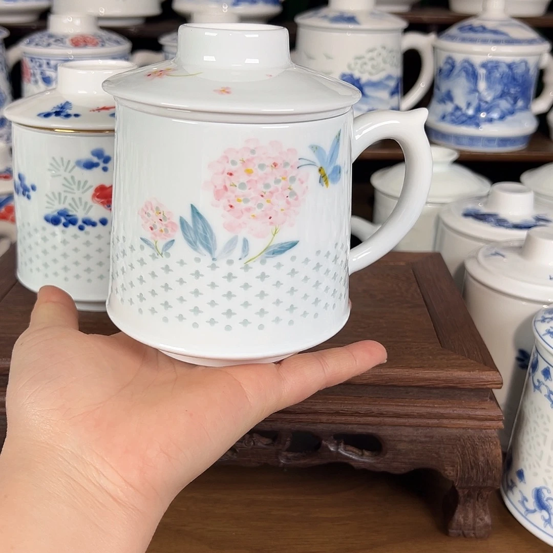 景德镇高温陶瓷办公杯家用