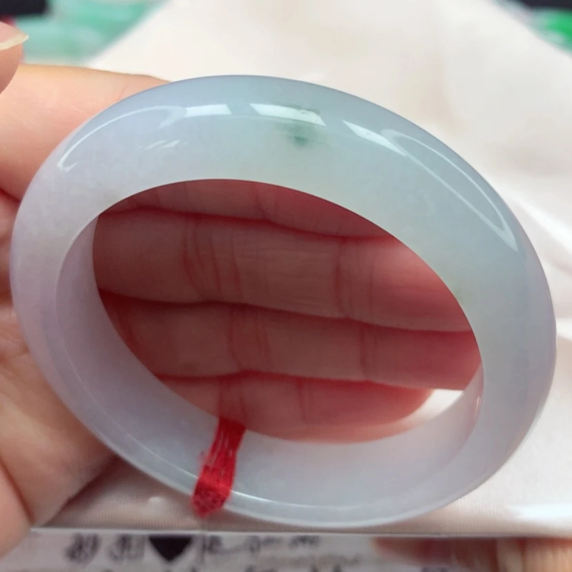 【闪购商品】翡翠手镯未镶嵌冰胶飘花手镯5152圈6号