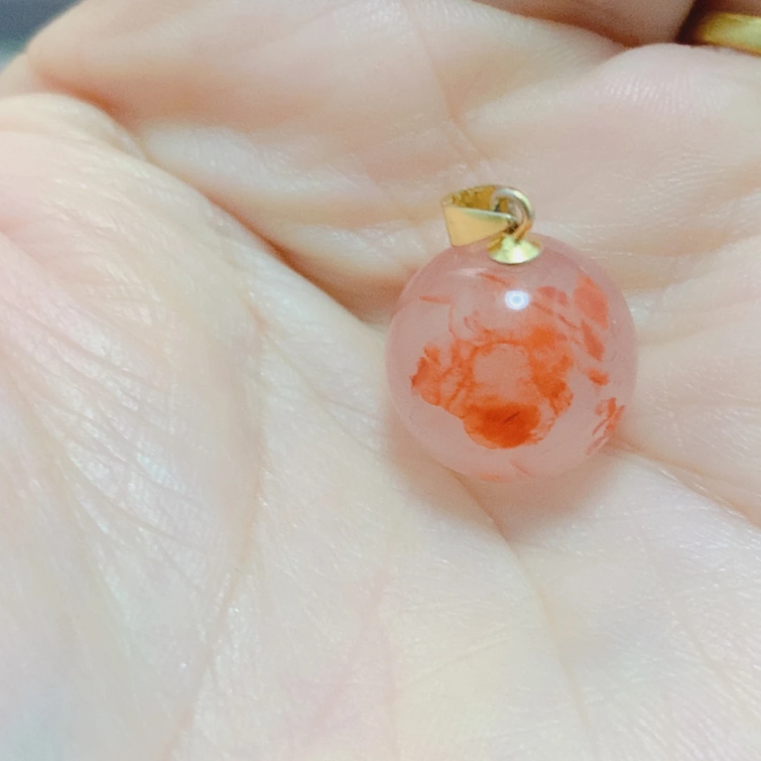 南红玛瑙银S925镶嵌吊坠(不含链)