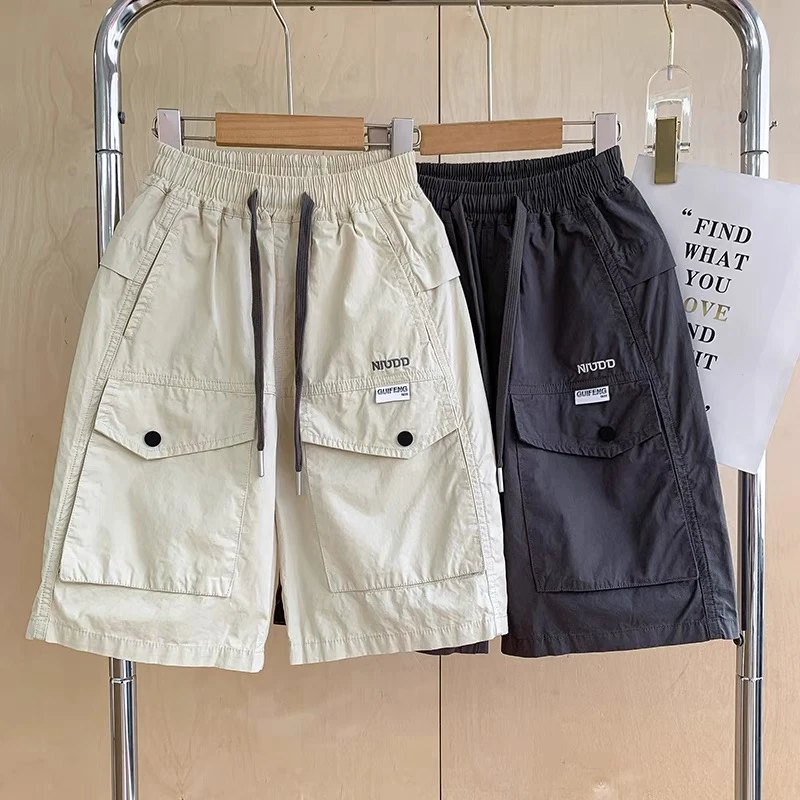 男童工装短裤夏季薄裤子2025新款中大童休闲五分裤韩版潮童中裤