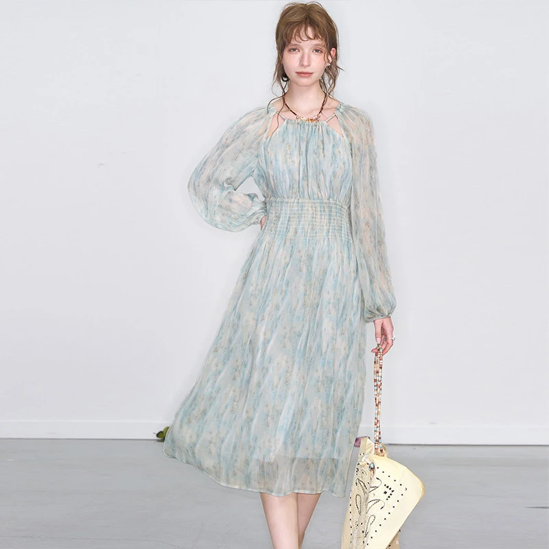 0111【赵老板】妖精的口袋海边度假连衣裙欧若风茶歇法式碎花仙女