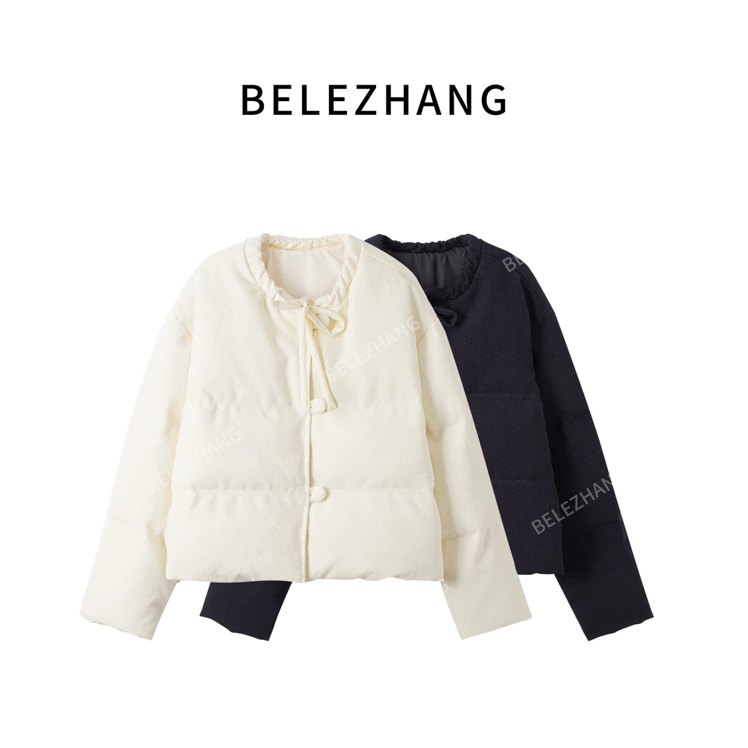 BLZ面包服白色短款外套冬季羽绒服爆款女装-0590