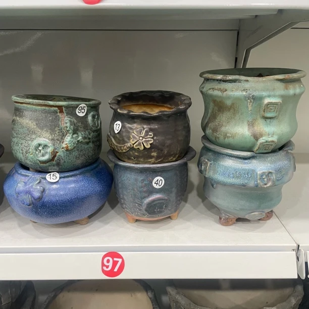 景德镇土鱼花盆，内口7-10.5，纯手工花盆，超级百搭